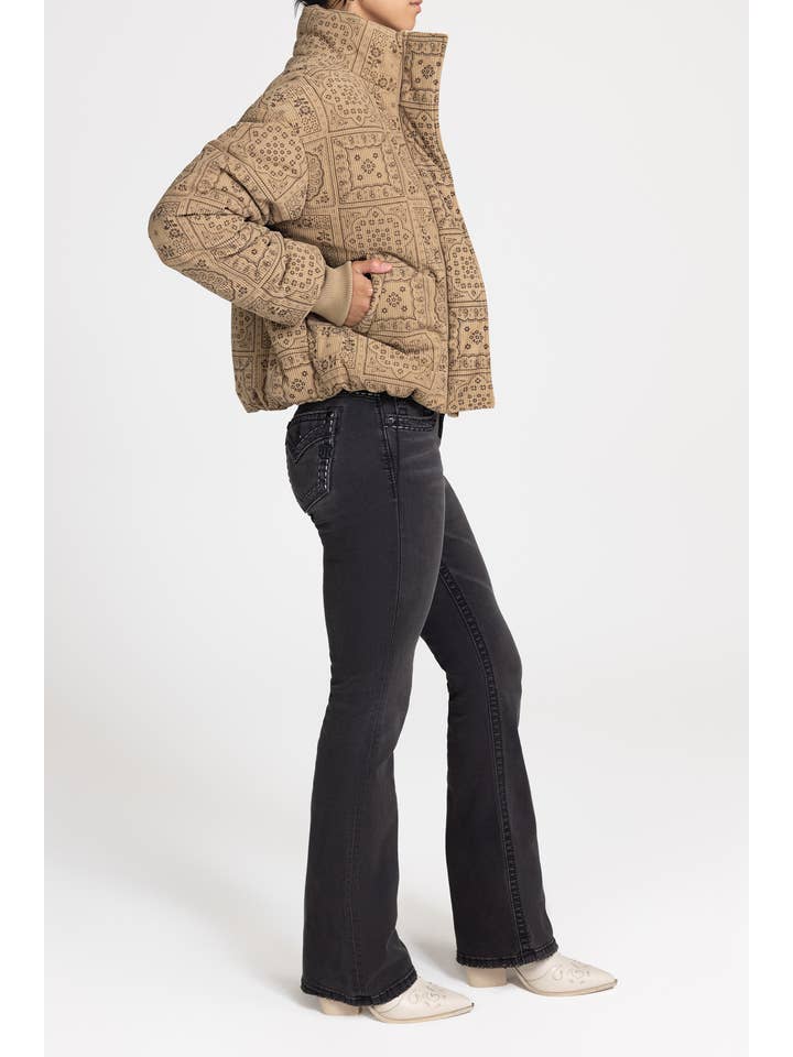 Miss Me - Wholesale Puffer Jacket - Women's - MJ0820L- CORDUROY PUFFER JACKET4