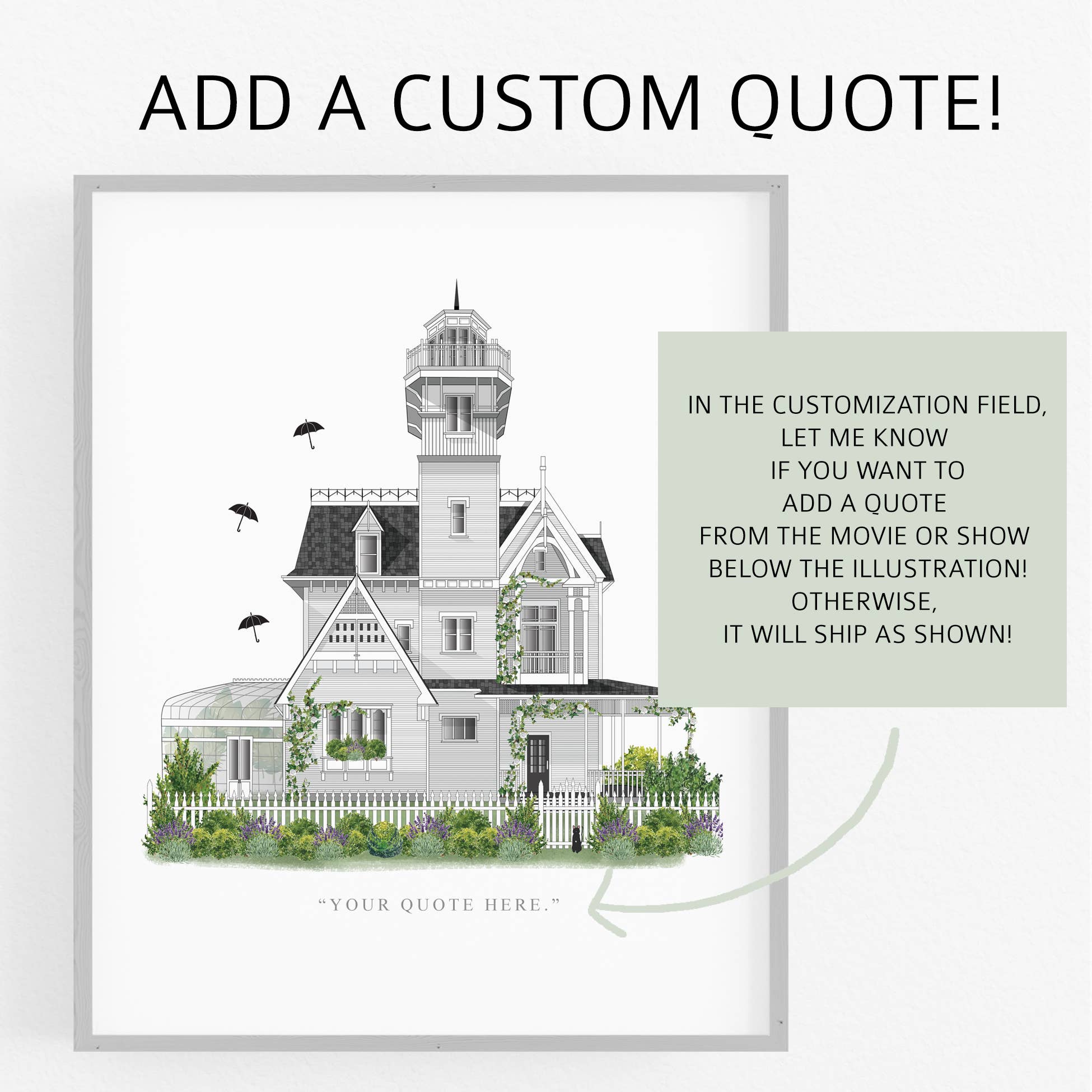 Fox Burrow Designs - Venta al por mayor Ilustración - Lámina artística inspirada en la ficción: La casa de Owen1