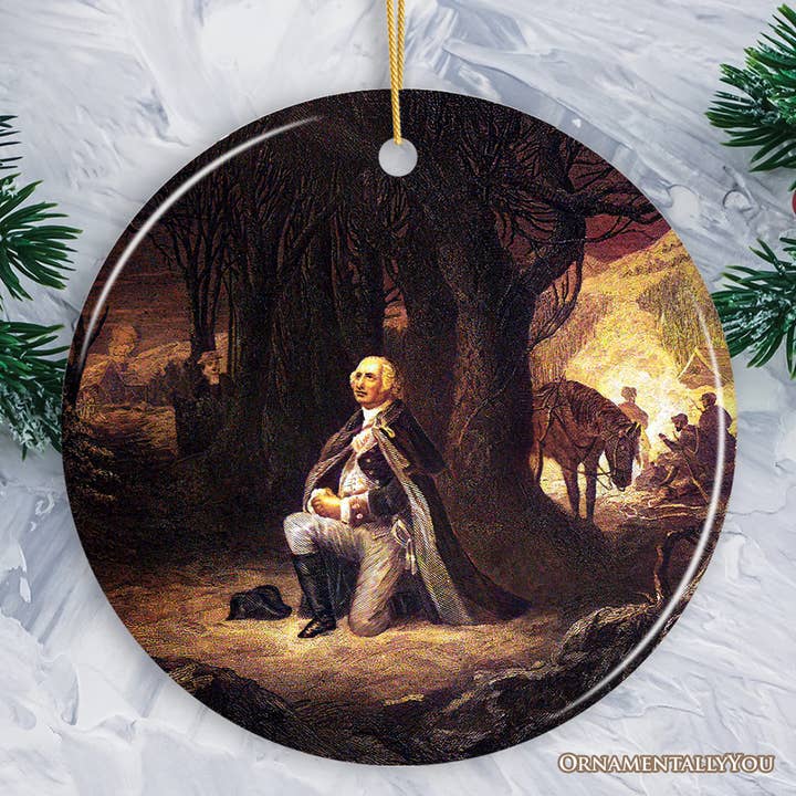Arnold Friberg Prayer at Valley Forge Historical Ornament for wholesale by OrnamentallyYou