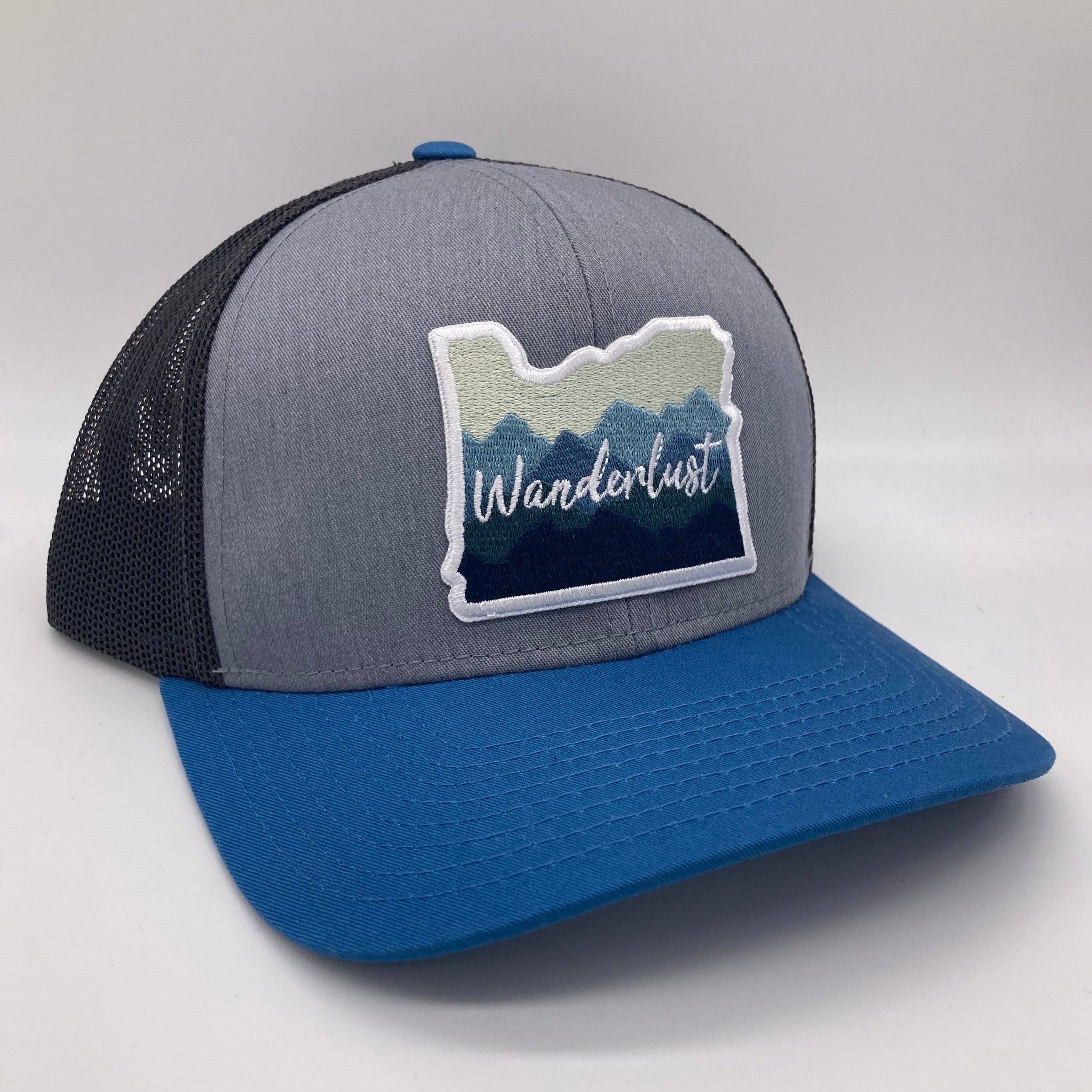 Tree City Stickers - Vente Casquette de camionneur – unisexe - Wanderlust - Oregon - Casquette de camionneur (2 couleurs au choix)0
