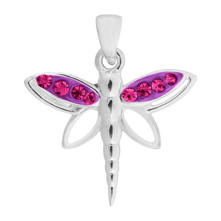 Splendido Ciondolo Libellula in Argento 925 con Ametista (USA-DDP) per la vendita all'ingrosso da parte di Silver Jewellery Cavern Wholesale