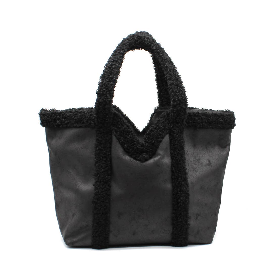 Vimoda - Wholesale Belt Bag - Women's - Suede-effect tote bag with fur trim0