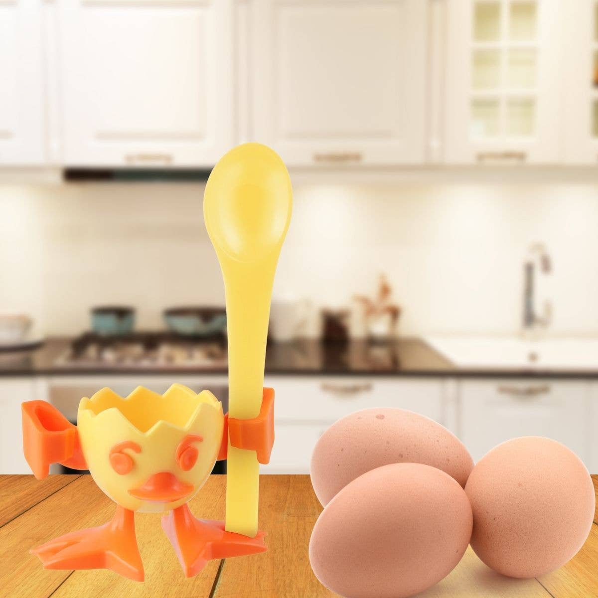 Fackelmann - Wholesale Egg Cup/Holder - Colors Edition Set of 2 Egg Cups with Spoon1