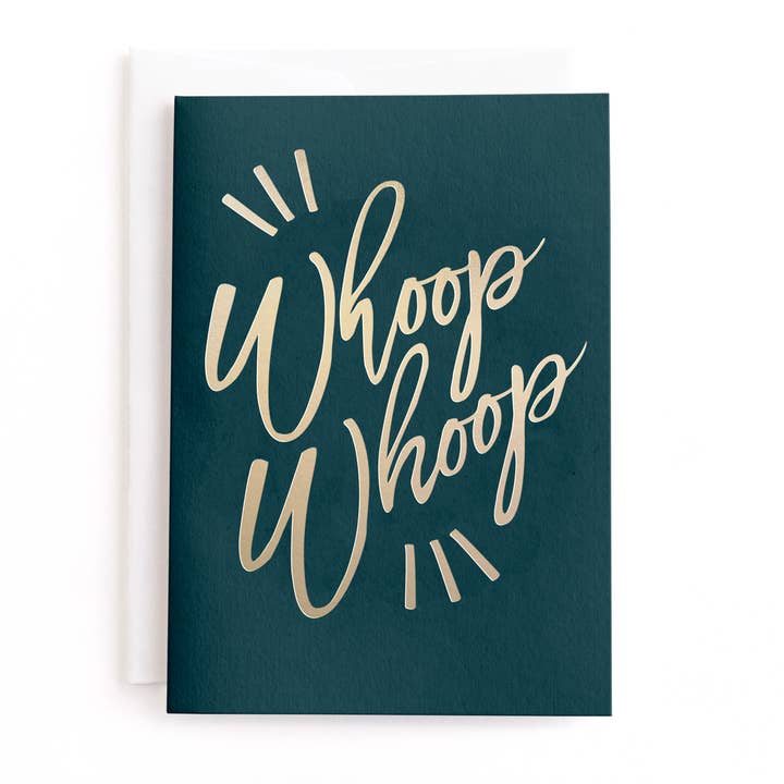 Whoop, Congrats Greeting Card, Foil-Pressed for wholesale by Minted