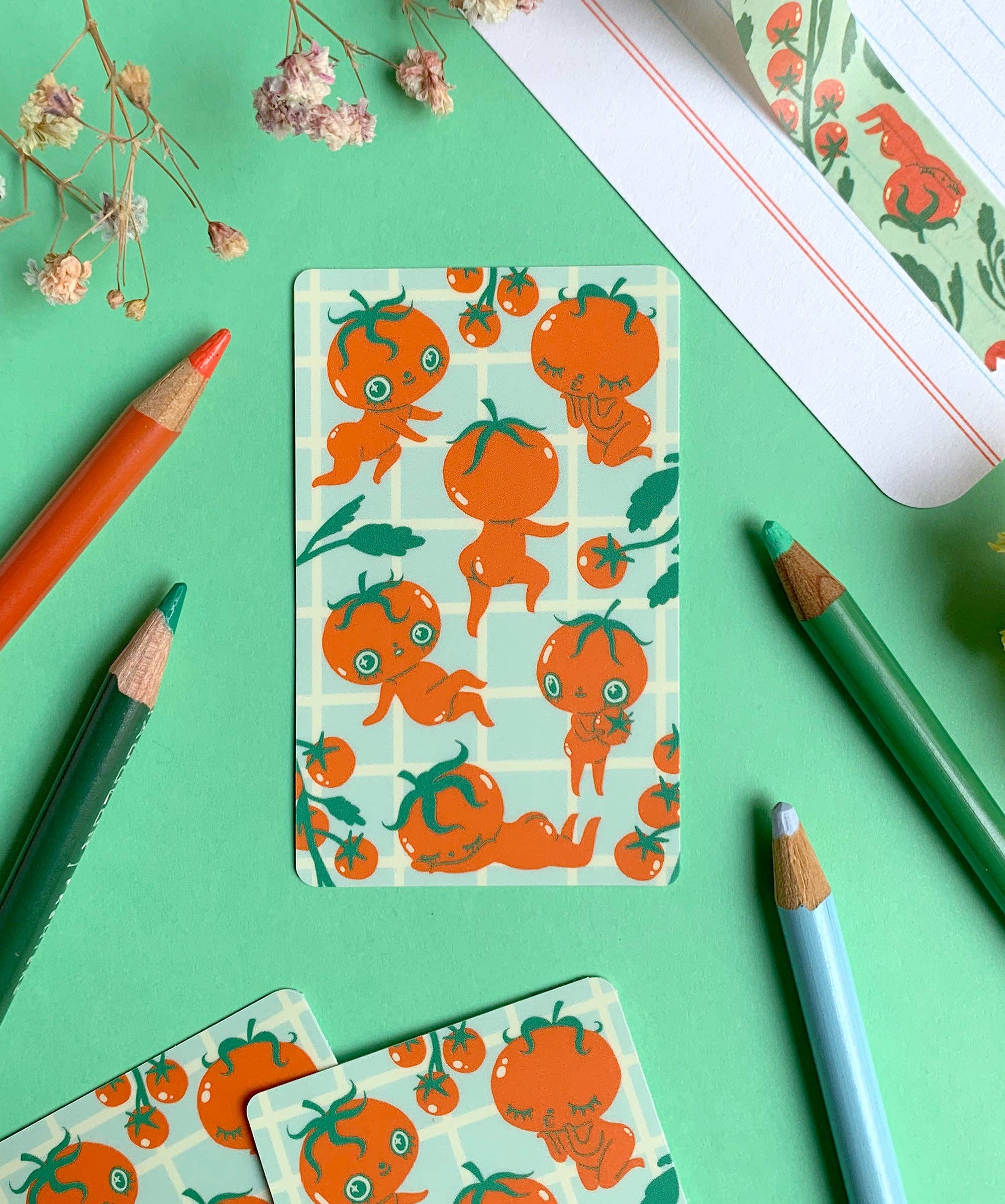 Hannakin - Wholesale Sticker - Juicy Tomatoes - Travel Card Vinyl Sticker1