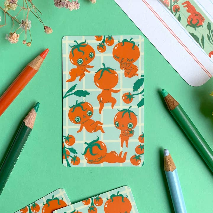 Hannakin - Wholesale Sticker - Juicy Tomatoes - Travel Card Vinyl Sticker1