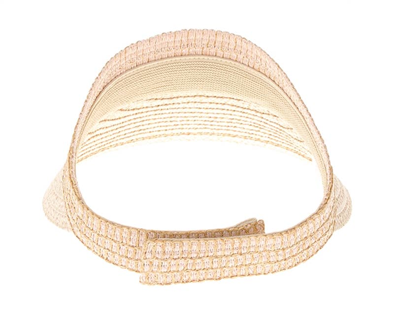 DNMC - Vente Visière – femme - Visière de soleil en paille chinée7