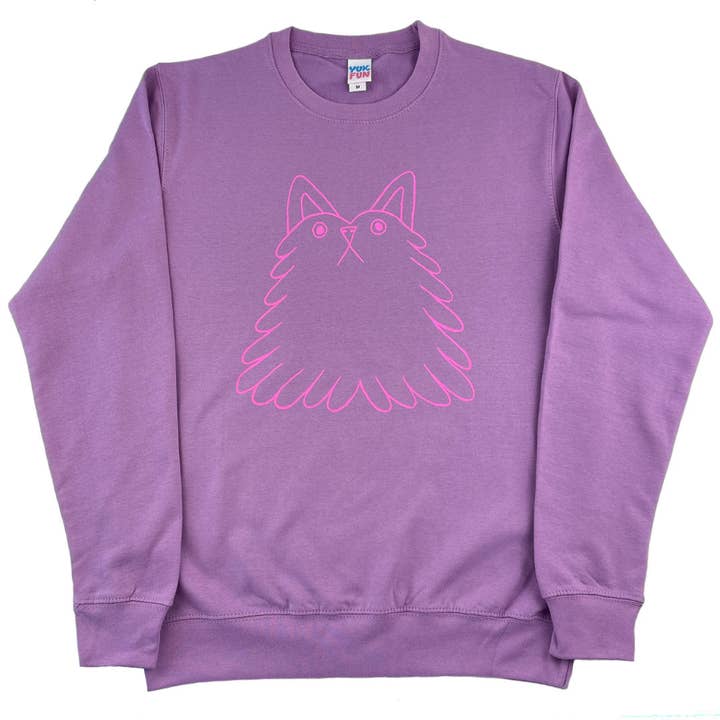 YUK FUN fluff kompis tröja - lila för wholesale av YUK FUN