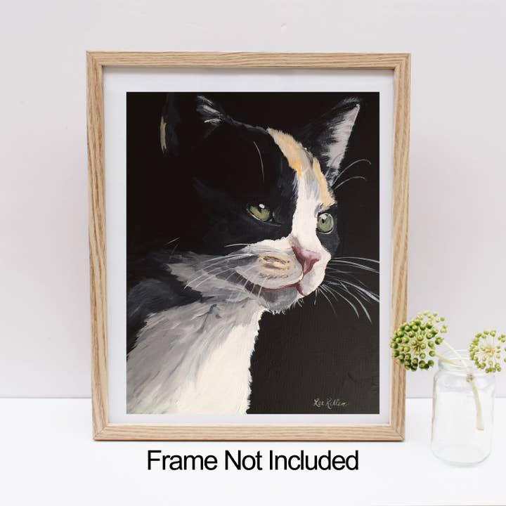 Lámina artística de gato, impresión artística de gato calicó para venta al por mayor de Hippie Hound Studios