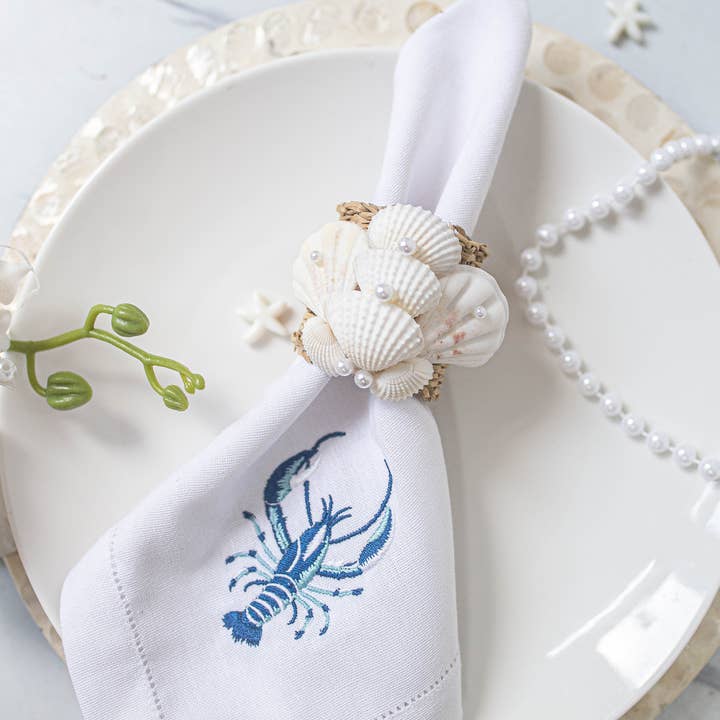Tonkin Handicraft - Wholesale Napkin ring - Seagrass Shell Napkin Ring 43