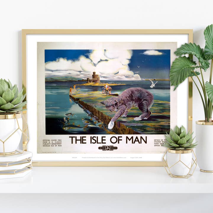 Cat Fishing - The Isle Of Man - Stampa artistica premium 11 x 14» per la vendita all'ingrosso da parte di Star Editions