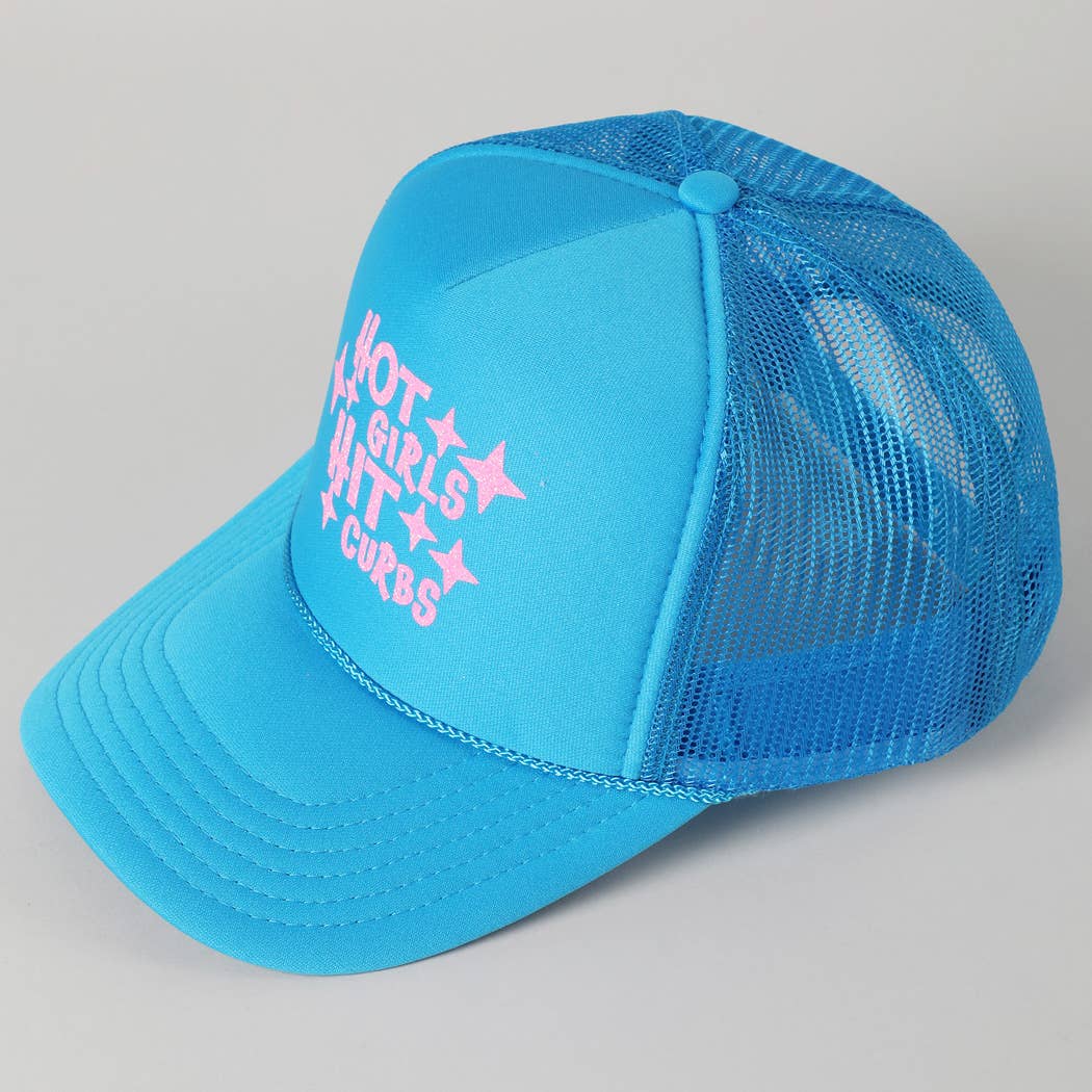 Fashion City - Wholesale Truckerpet - Dames - Heet Meiden Raken Stoepranden Glitter Logo Schuim Trucker Pet16