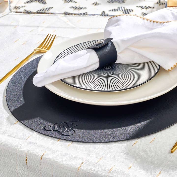 Waterdale Collection – wholesale Charger plate – Leather Round Chargers6