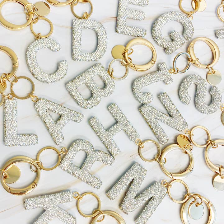 Ellison+Young - Wholesale Keychain - Women's - It Girl Glam Initial Key Chain35