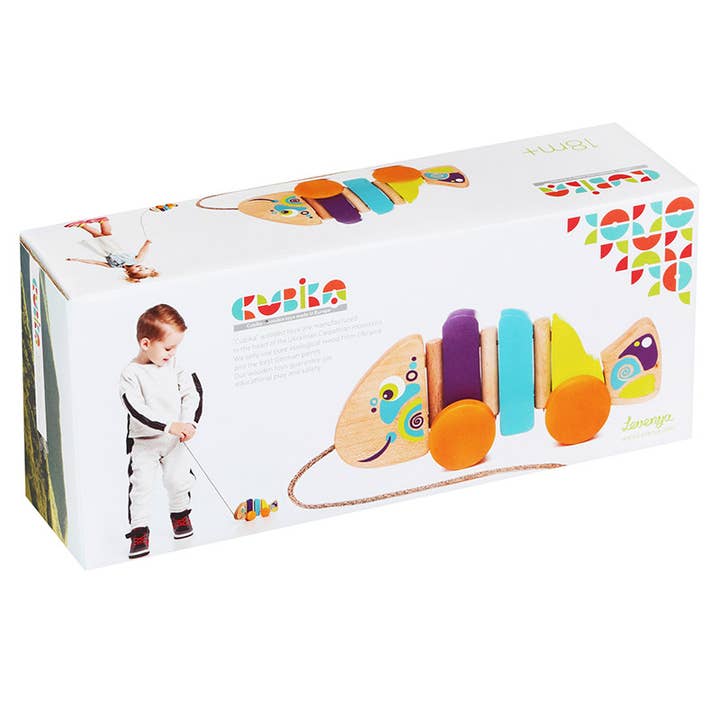 Walk-A-Long Toddler Toy Fish | Push Toy | Pull Toy | Wood for wholesale by Wooden Toys