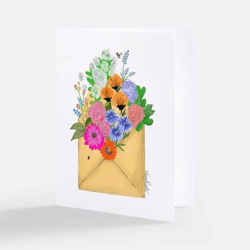 Carte-note imprimée pleine de fleurs pour la vente par All Things Noteworthy