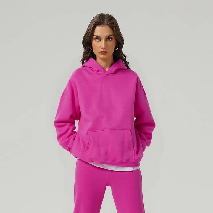 Sudadera con capucha unisex de color sólido y holgada para venta al por mayor de Sodalemon