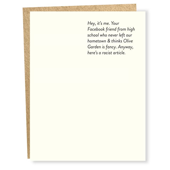 Sapling Press - Wholesale Friendship Card - #1105: Facebook Friend Card