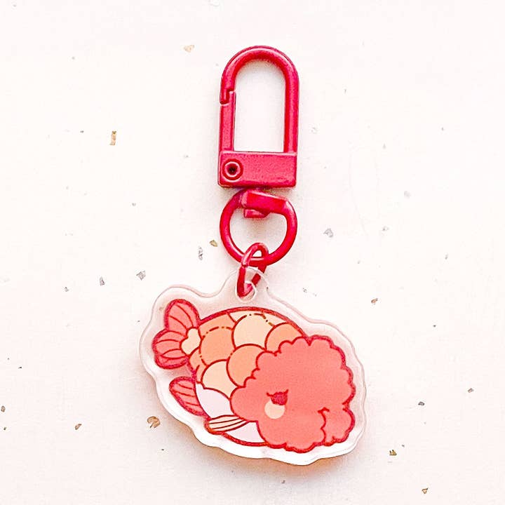 Alum and Ink - Wholesale Keychain - Women's - Ranchu Goldfish Acrylic Charm0