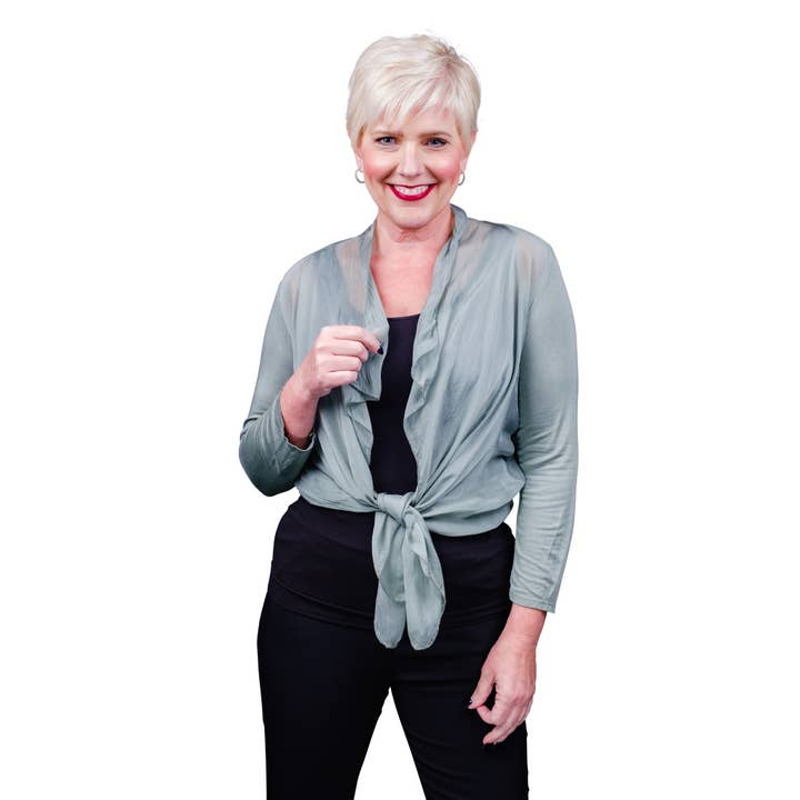 TINA Stephens Italy/Tees By Tina – wholesale Wrap – Women's – Ansley Silk Front Tie Wrap (BQ233)9