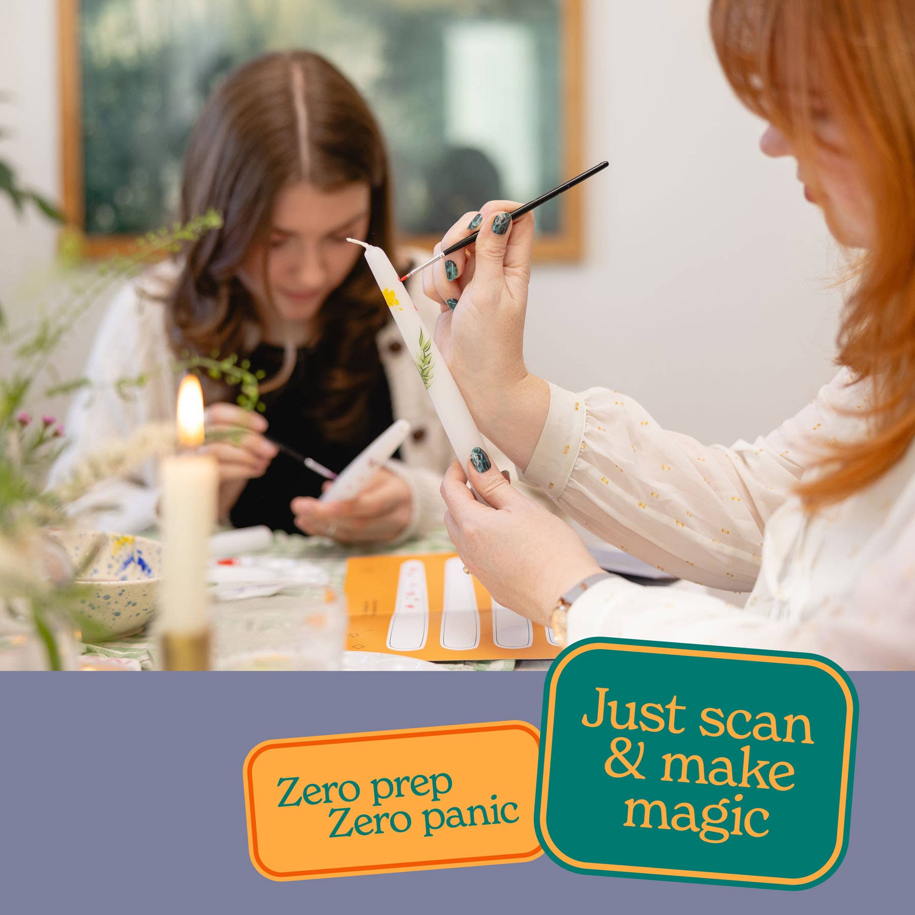 Let's Make & Do - Vente Kit de bricolage - Kit de peinture pour bougies décoratives à personnaliser5