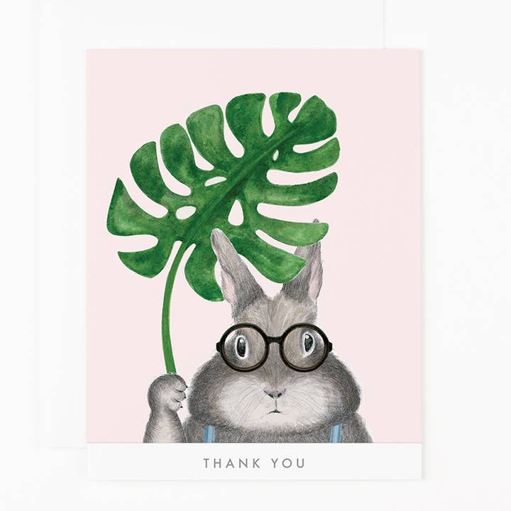 6 Pack Bunny with Monstera for wholesale by Dear Hancock