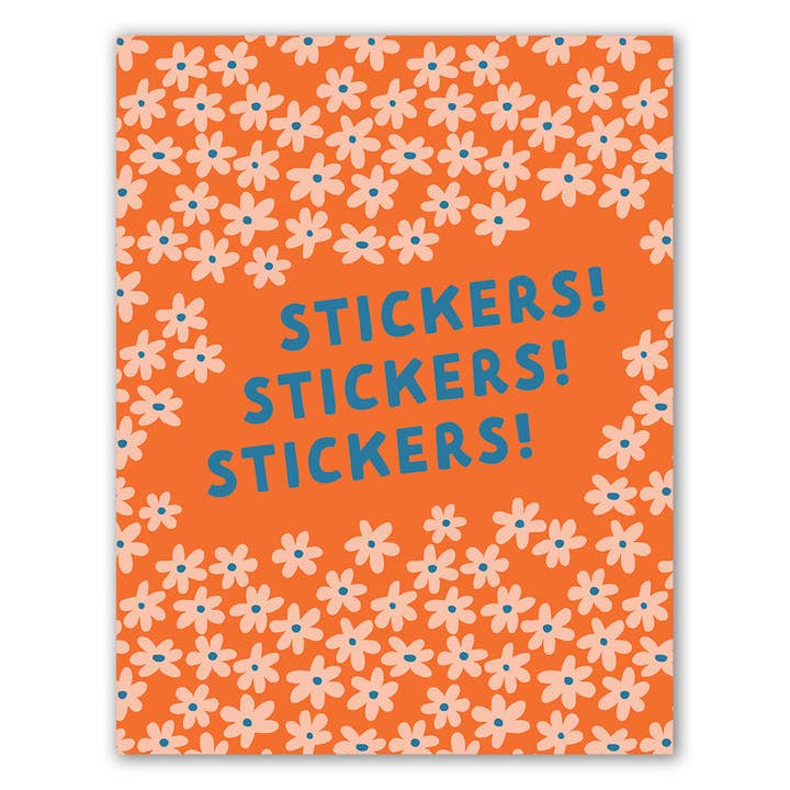Orange Flowers Blank Sticker Album for wholesale by Sticker Planet