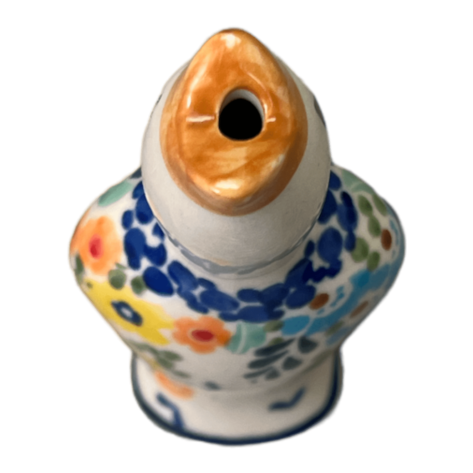 Polish Pottery Outlet - Vente Ustensile/gadget de cuisine - Oiseau à tarte, 4", Manufaktura, (P189) en "Jardin Brillant" par Manufaktura | P189S-DPLW3