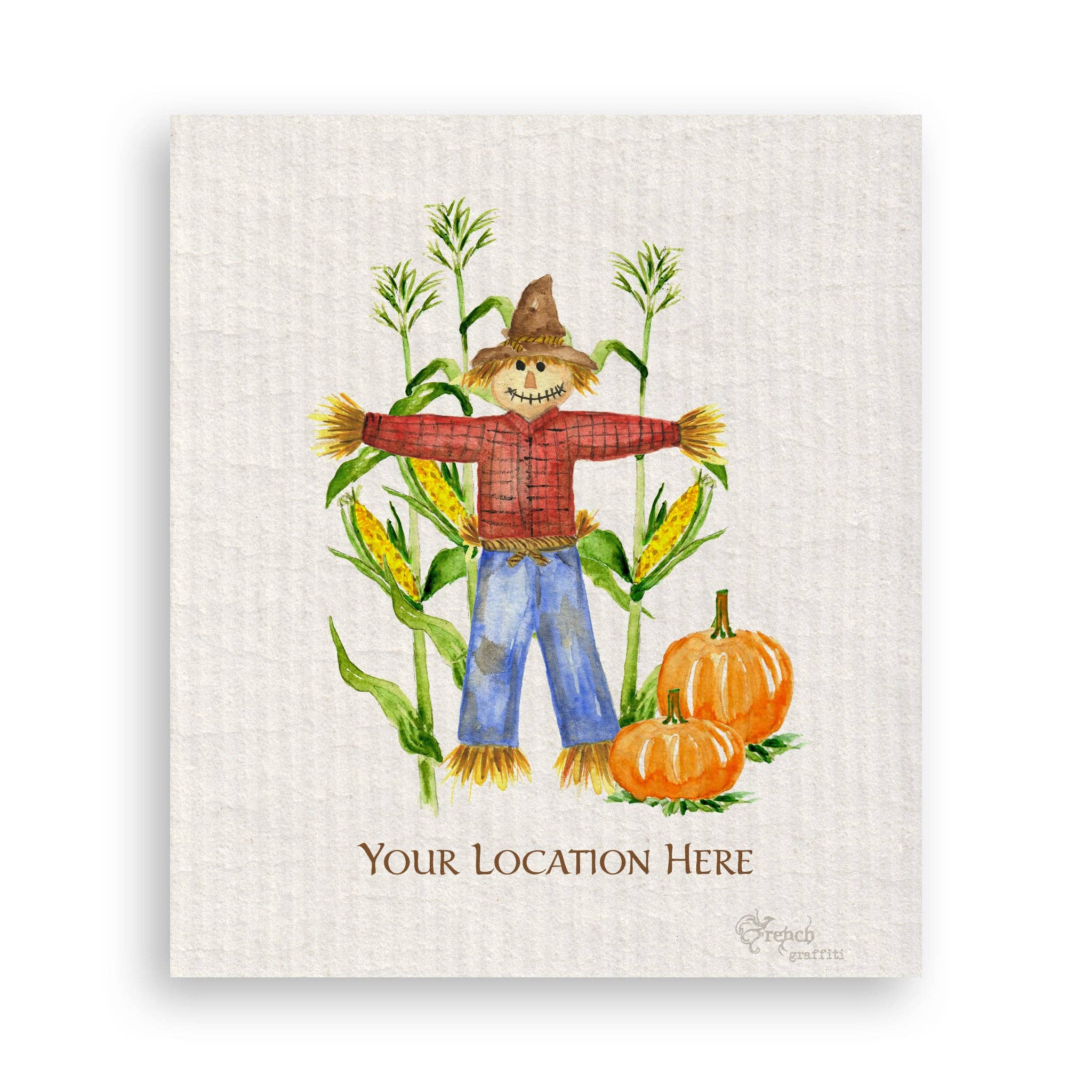 French Graffiti - Wholesale Theedoek - Vogelverschrikker met locatie16