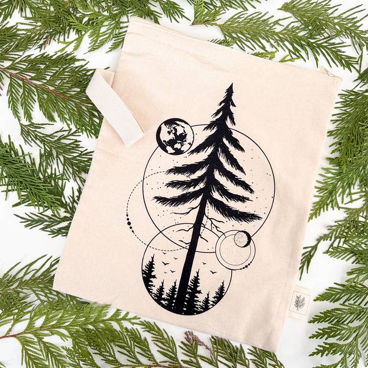 Våd taske / Måne & Træer / Vandtæt taske for engroshandel hos Your Green Kitchen