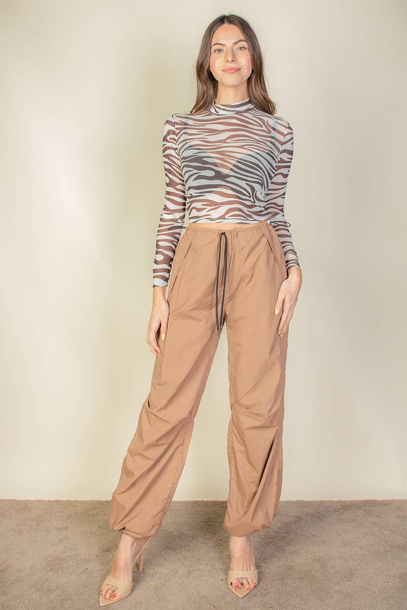 CAPELLA APPAREL - Wholesale Knit Top - Women's - Zebra Print Mesh Top8