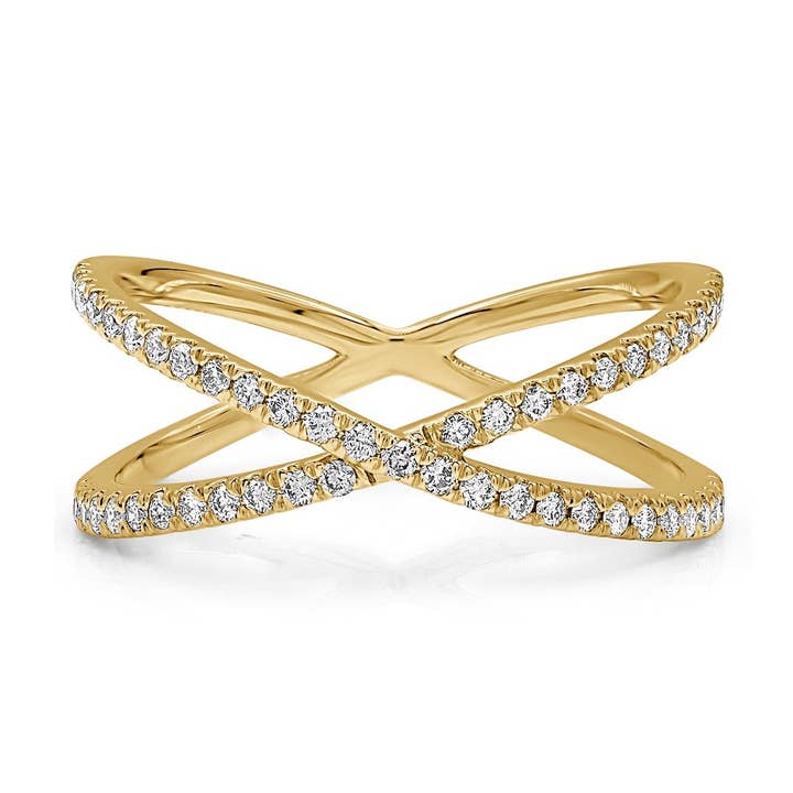 Delikat Krydsring (0,35 CTW) for engroshandel hos Orchid Gems Fine Jewelry