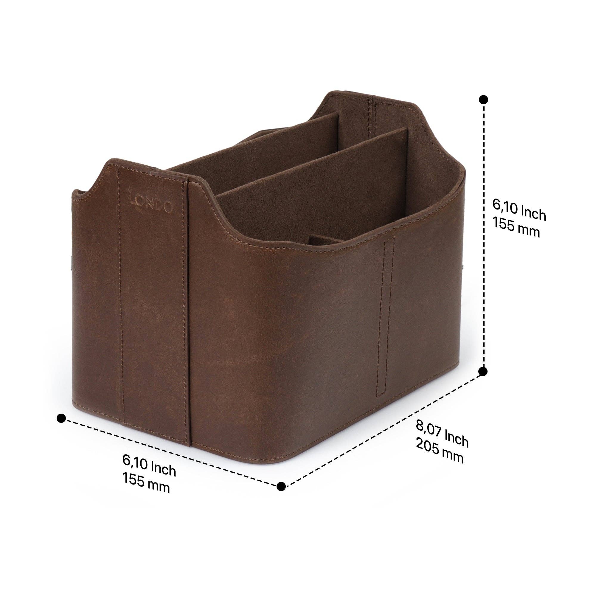 Londo - Wholesale Desk Organizer - Londo Leather Remote Control Organizer and Caddy with Tablet Slot19