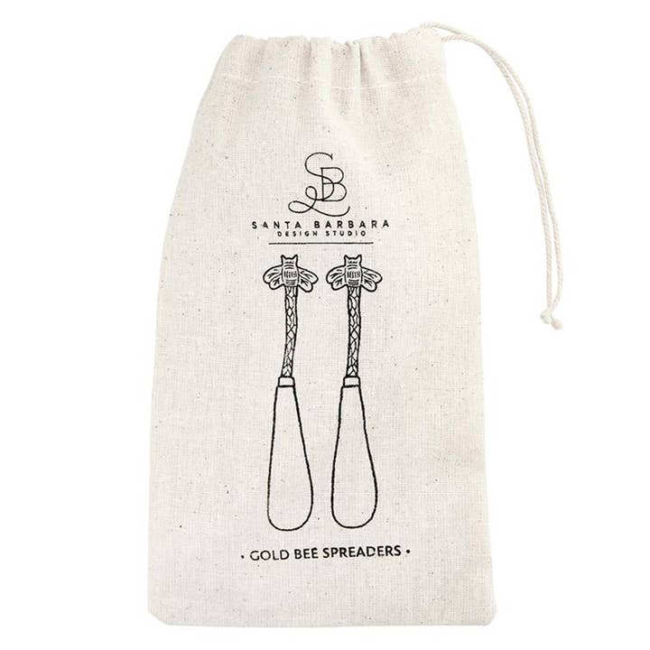 Santa Barbara Design Studio by Creative Brands - Wholesale Cheese Spreader - Gold Bee Spreaders - Set of 21