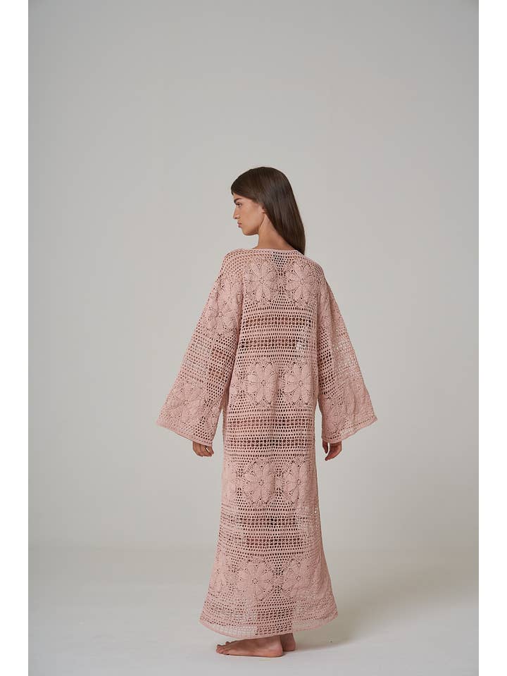 Rosa MUNA macrame caftan for wholesale on Faire1