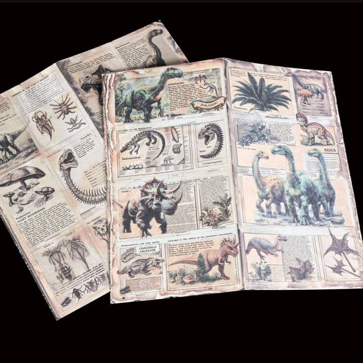 CoraCreaCrafts - Wholesale Scrapbook - Dinosaurs Encyclopedia Papers