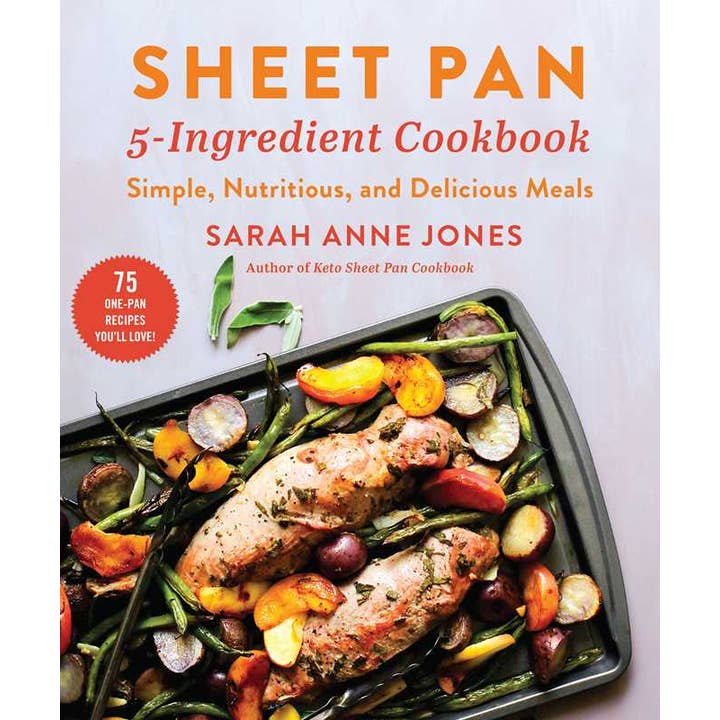 Sheet Pan 5-Ingredient Cookbook by Sarah Anne Jones for wholesale by Simon & Schuster