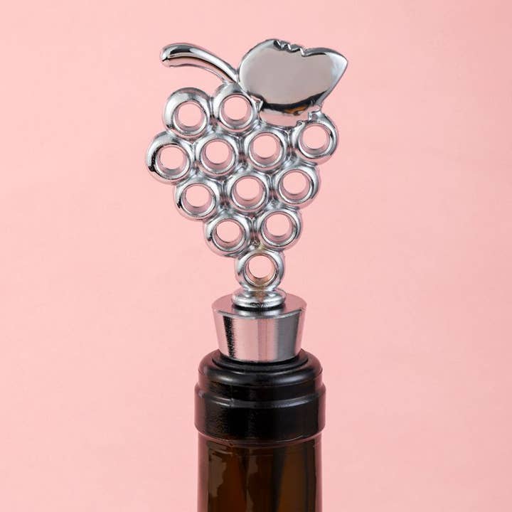 Sostraw & SmartThings - Wholesale Wine stopper - Bottle Stopper - Grape- Gold or Silver3