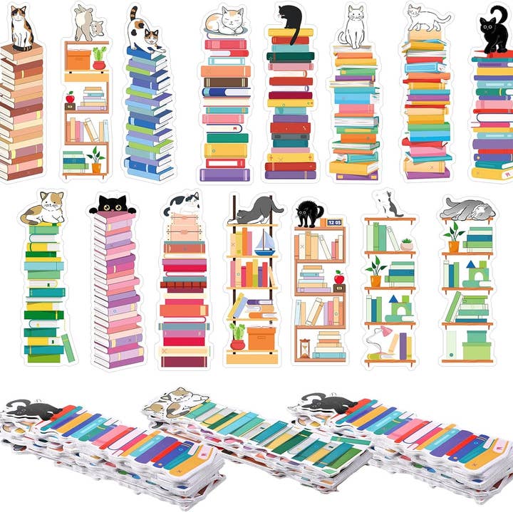 Whimsical Bookshelf Bookmarks – Customizable for Readers for wholesale by Magnifique Hearts
