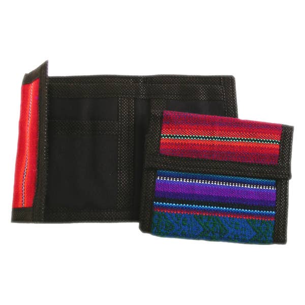 Sanyork Fair Trade - Wholesale Wallet - Women's - Manta Trifold Wallet Cotton/Velcro Assortment Manta Rainbow