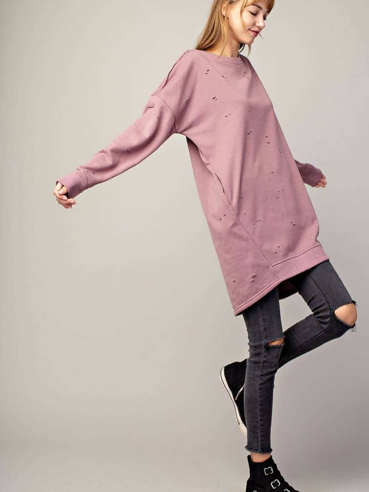 TÚNICA EM MALHA DE LÃ COM DETALHE DE BOLSO COM DETALHE DE BOLSO por atacado de mittoshop