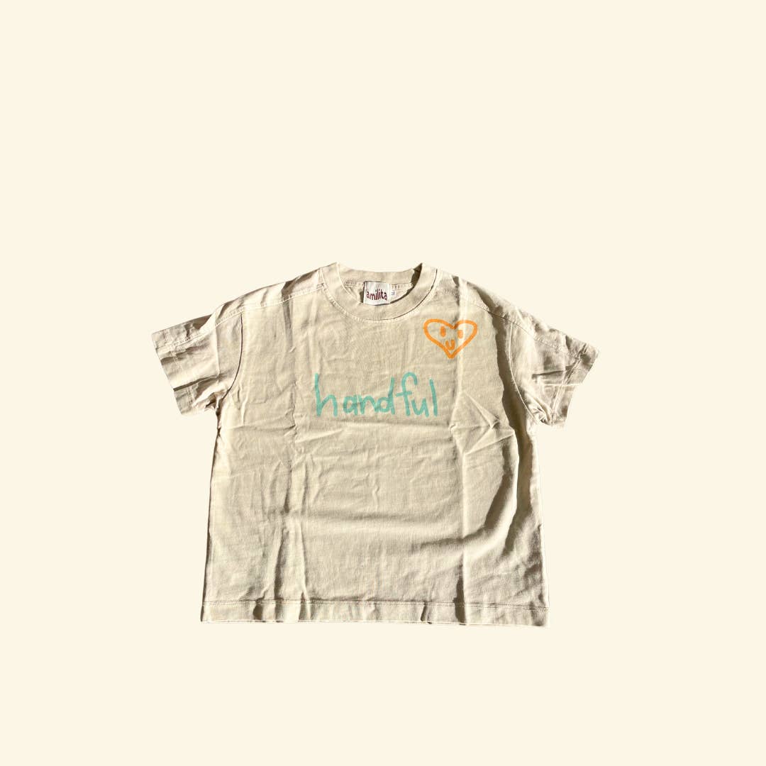 Amilita The Label - Wholesale Screen Printed T-Shirt - Kids - Handful Tee - Sand