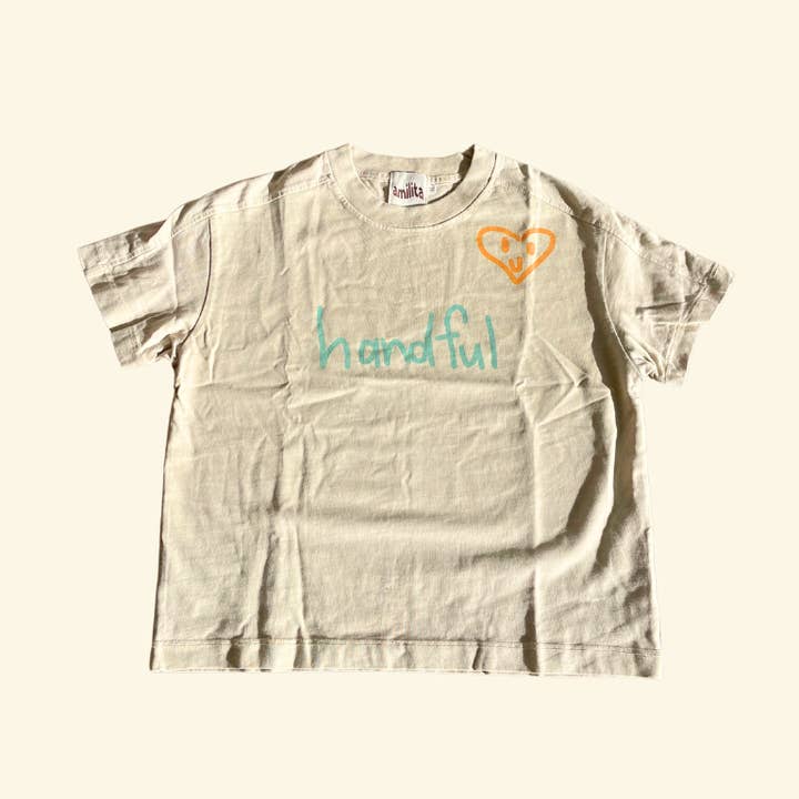 Amilita The Label - Wholesale Screen Printed T-Shirt - Kids - Handful Tee - Sand0