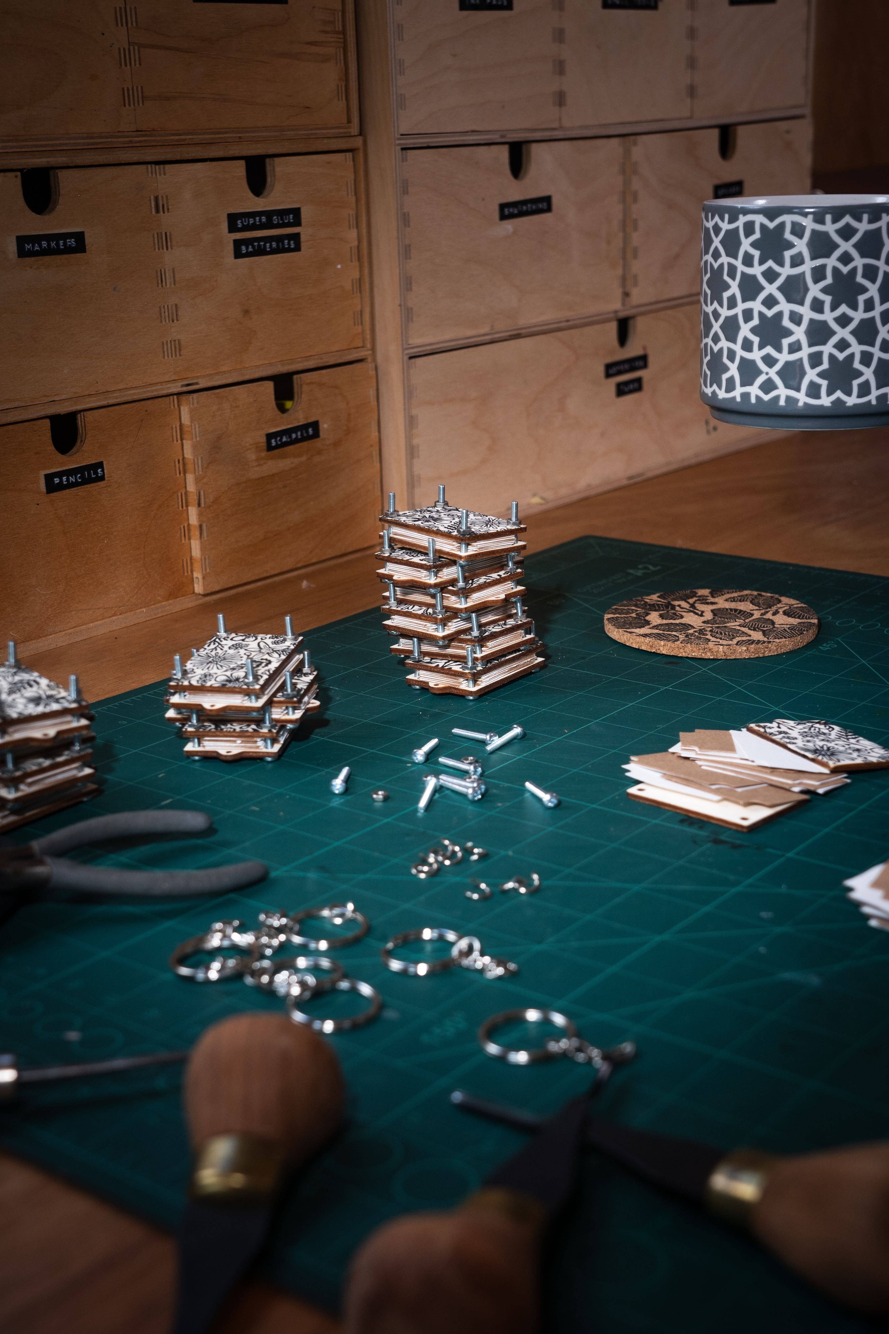 Beth Lewis Art – wholesale Keychain – Women's – Mini Keyring Flower Presses3