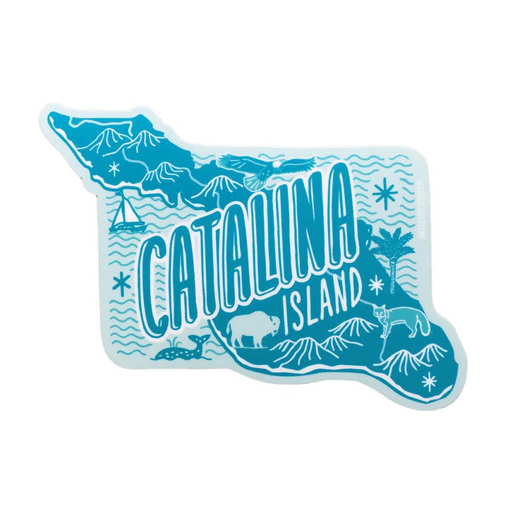 Autocollant île Catalina pour la vente par Noteworthy Paper & Press