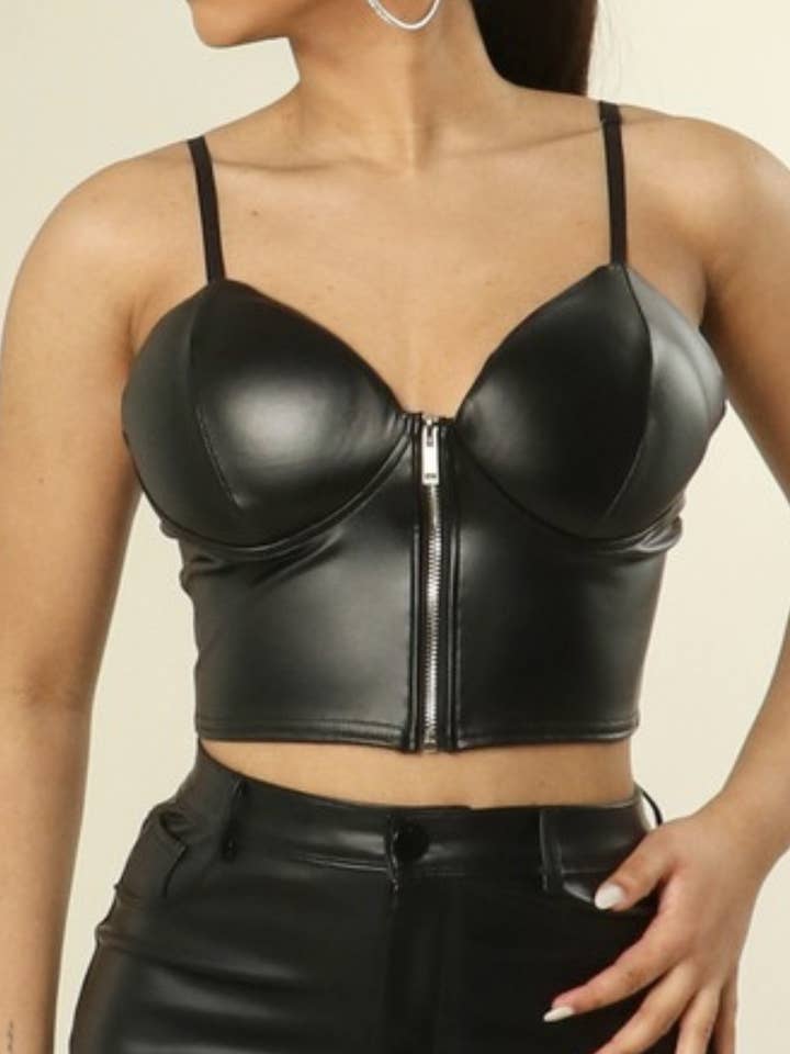 KORSETTTOPP I KONSTLÄDER för wholesale av JBLA FASHION