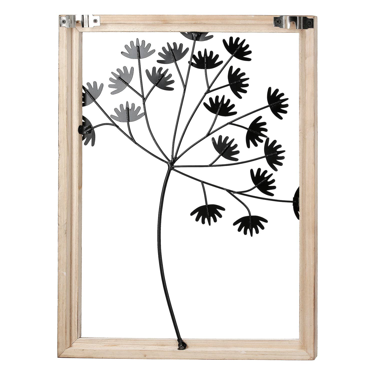 Dandelion wall relief, black h.40 cm for wholesale on Faire2