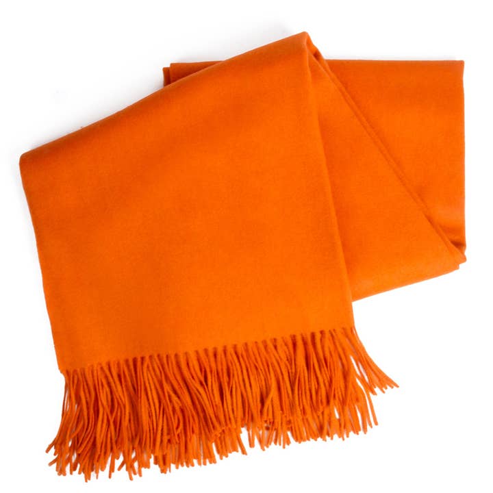 Orange Premium Soft Cashmere Wool Throw Wrap for wholesale by STP