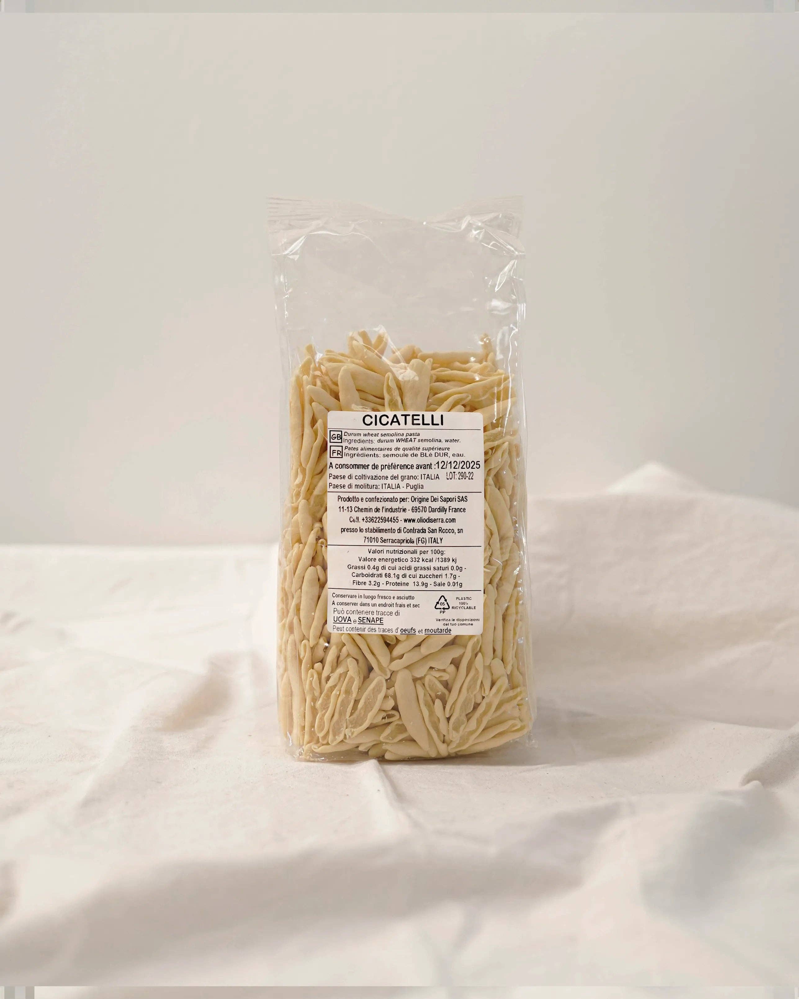 OLIO DI SERRA - Wholesale Pasta - Pugliese cicatelli (500g)2
