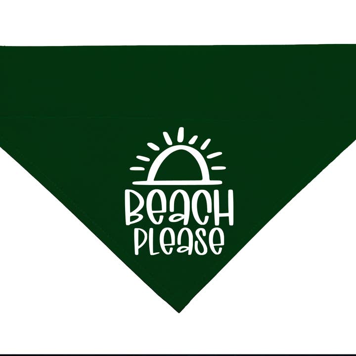 Woofingtons & Company – wholesale Pet bandana – Dog – Beach Please - Funny Quote Over Collar Dog Bandana3